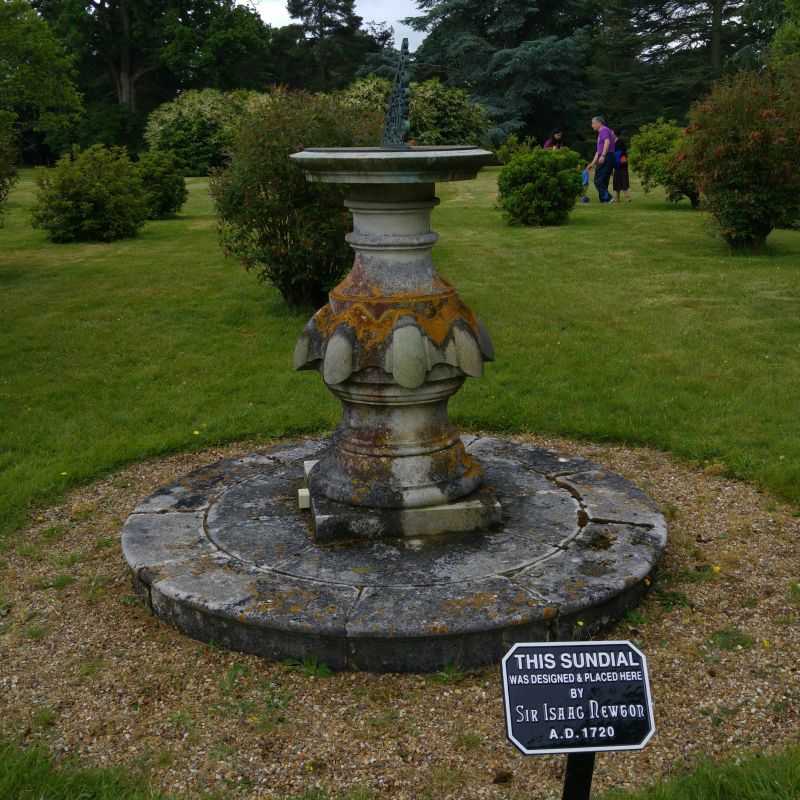 Sun dial designed and placed by Isaac Newton. I was told to go and stand on it despite the sign saying not to by the owner herself :)